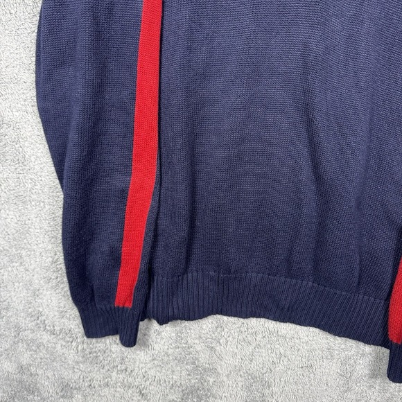 Vintage Polo Ralph Lauren Sweater Men 2XL Rugby Track Stripe Knit Pullover 90s - Picture 2 of 9